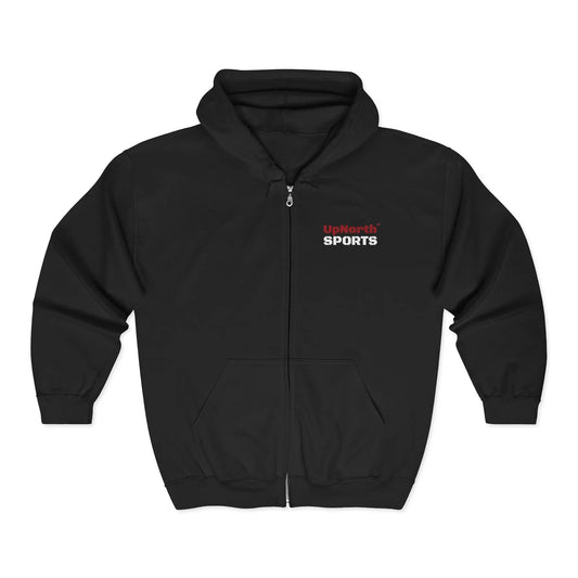 UpNorth Sports Walkerblack Full Zip Hoodie Printify
