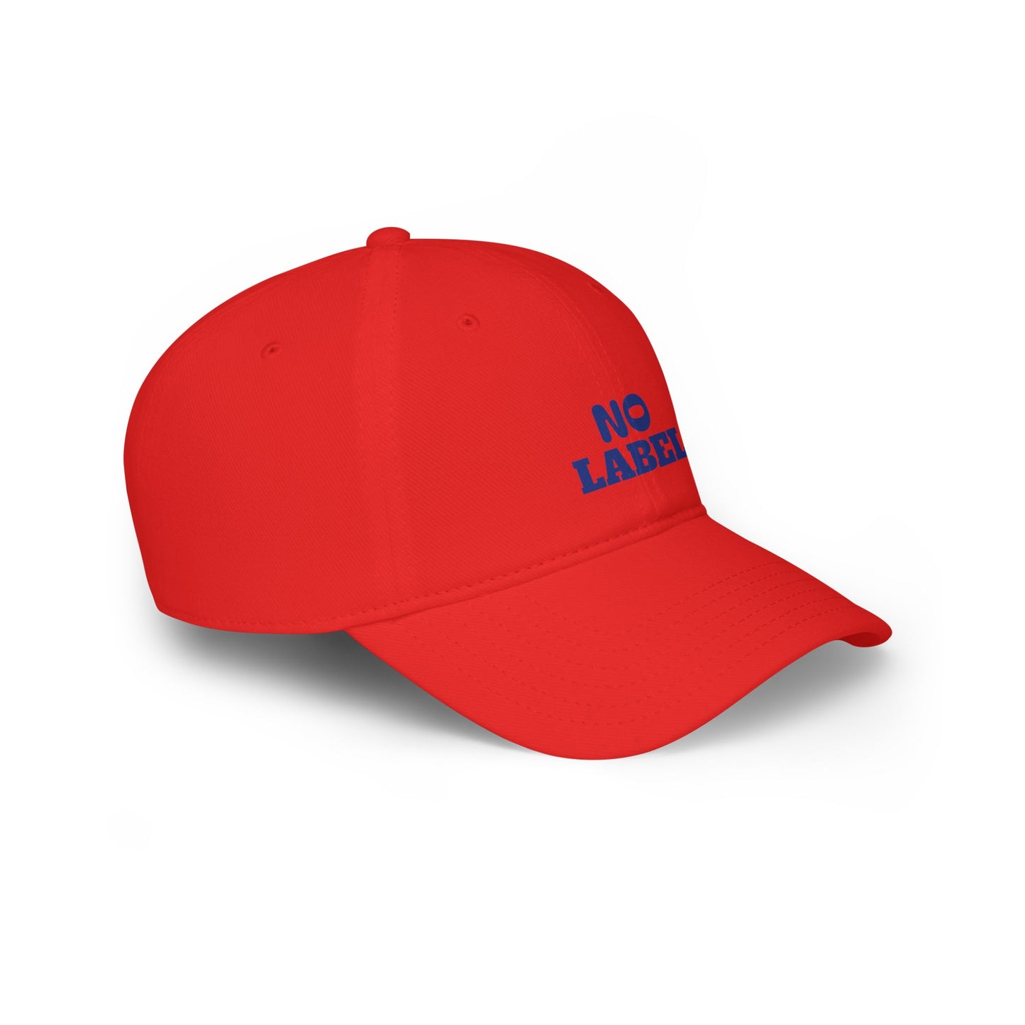 Baseball Cap No Label red and dark blue