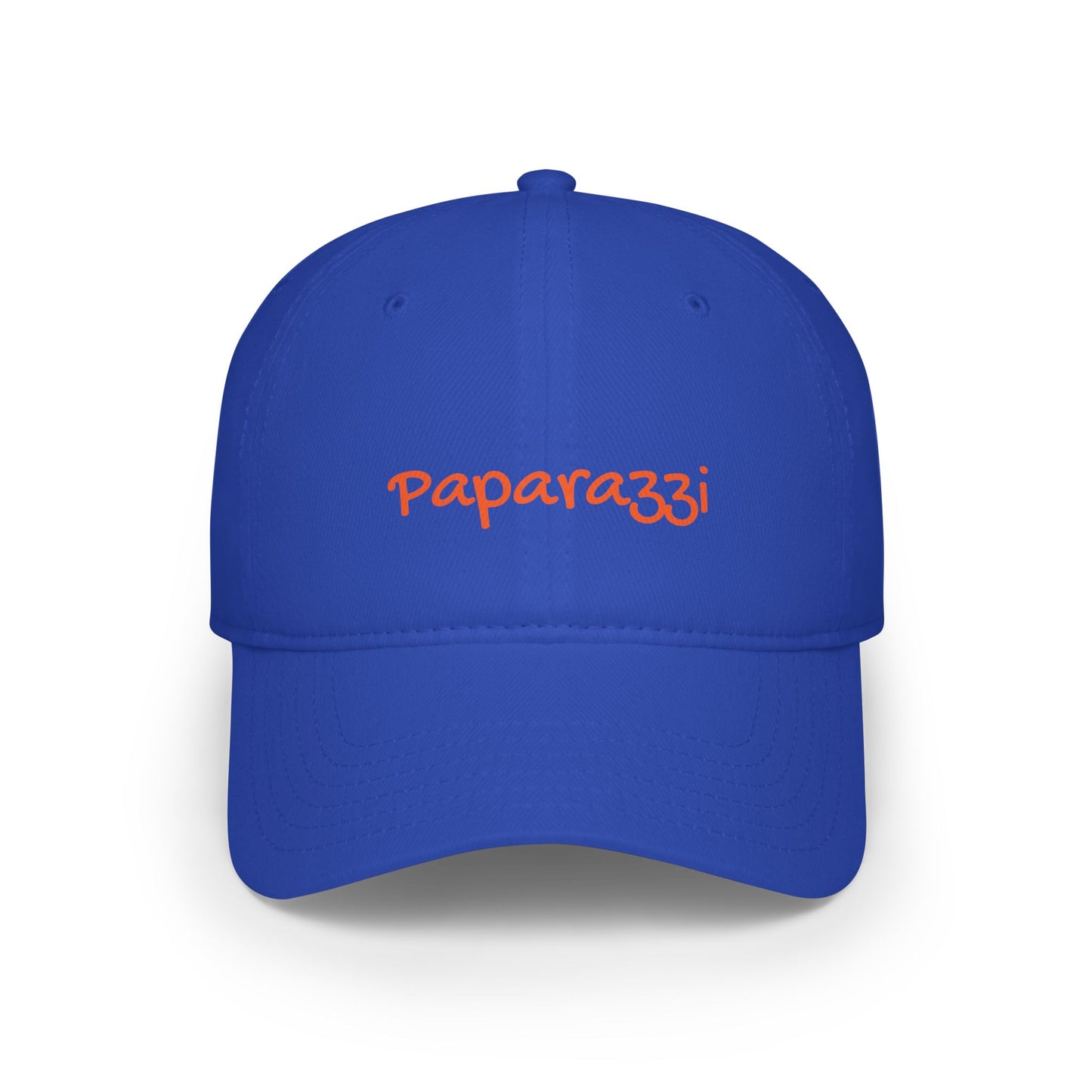 Baseball Cap Paparazzi orange on royal blue