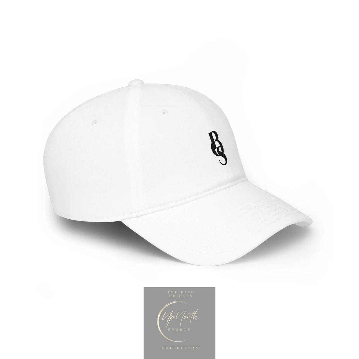 White POS Paparazzi Black Baseball Cap right side - Paparazzi Original