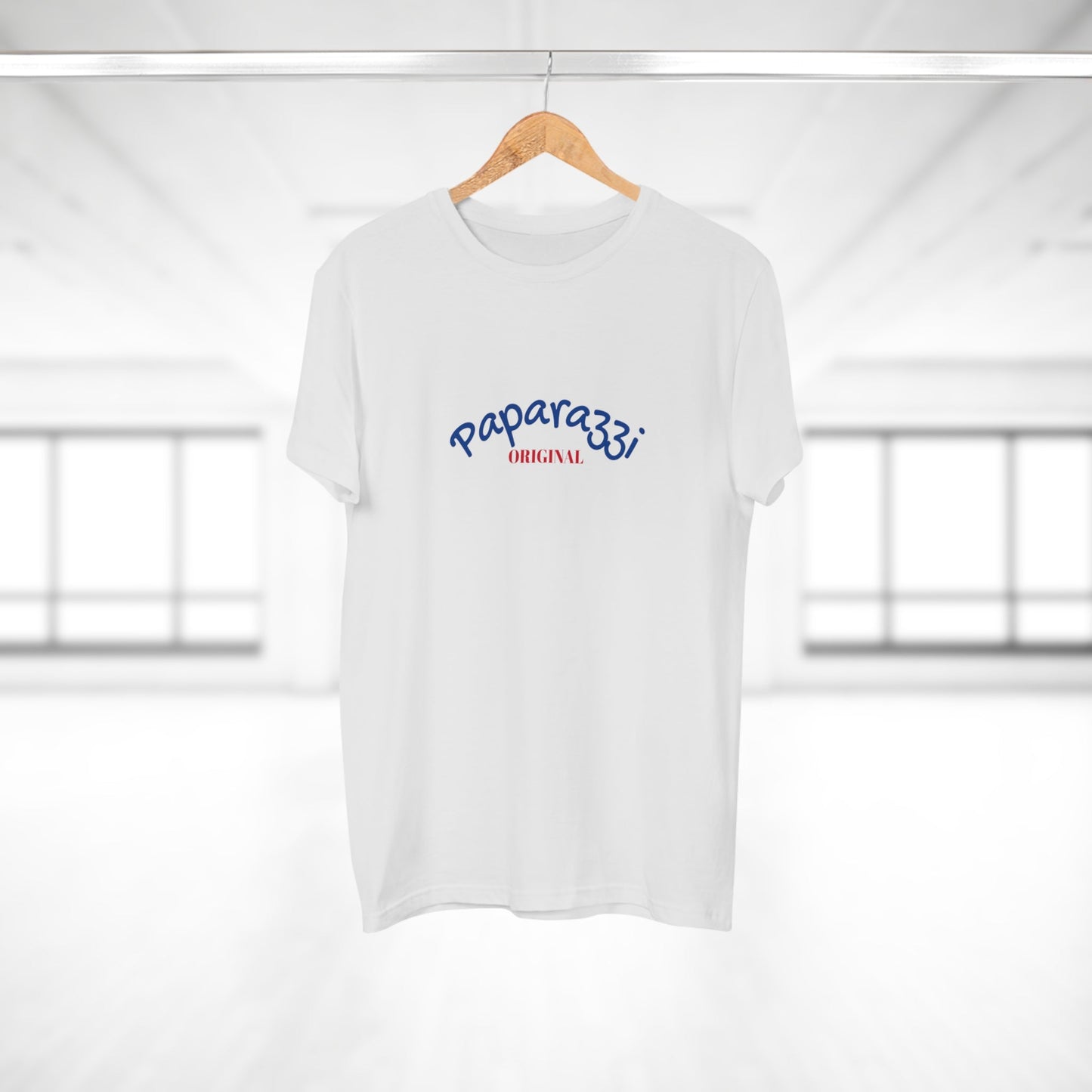 Paparazzi Men T-shirt white with navy and dark red Printify