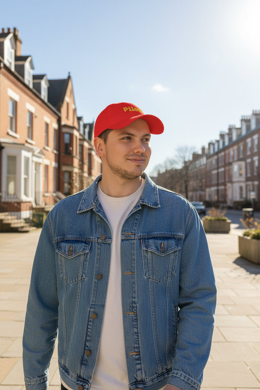 Piloti Baseball Cap Embroidered with Yellow Printify