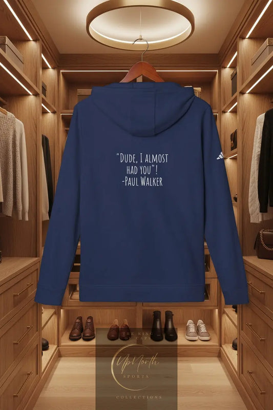Navy Blue Adidas Hoodie A Classic Icon backside - UpNorth SPORTS