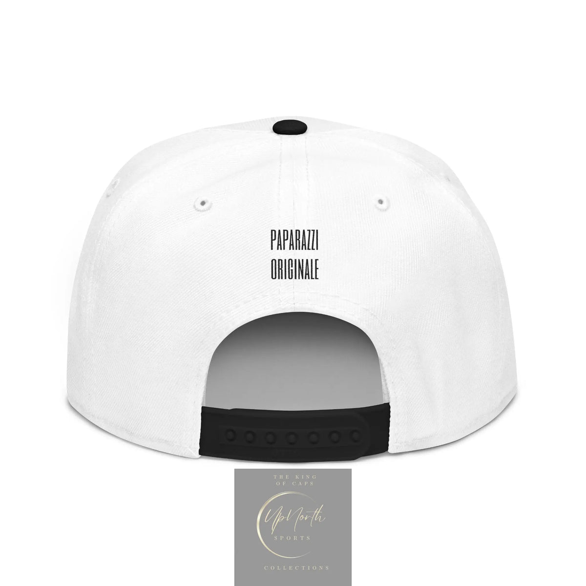 White Paparazzi Black Flat Visor Cap backside - Paparazzi Original