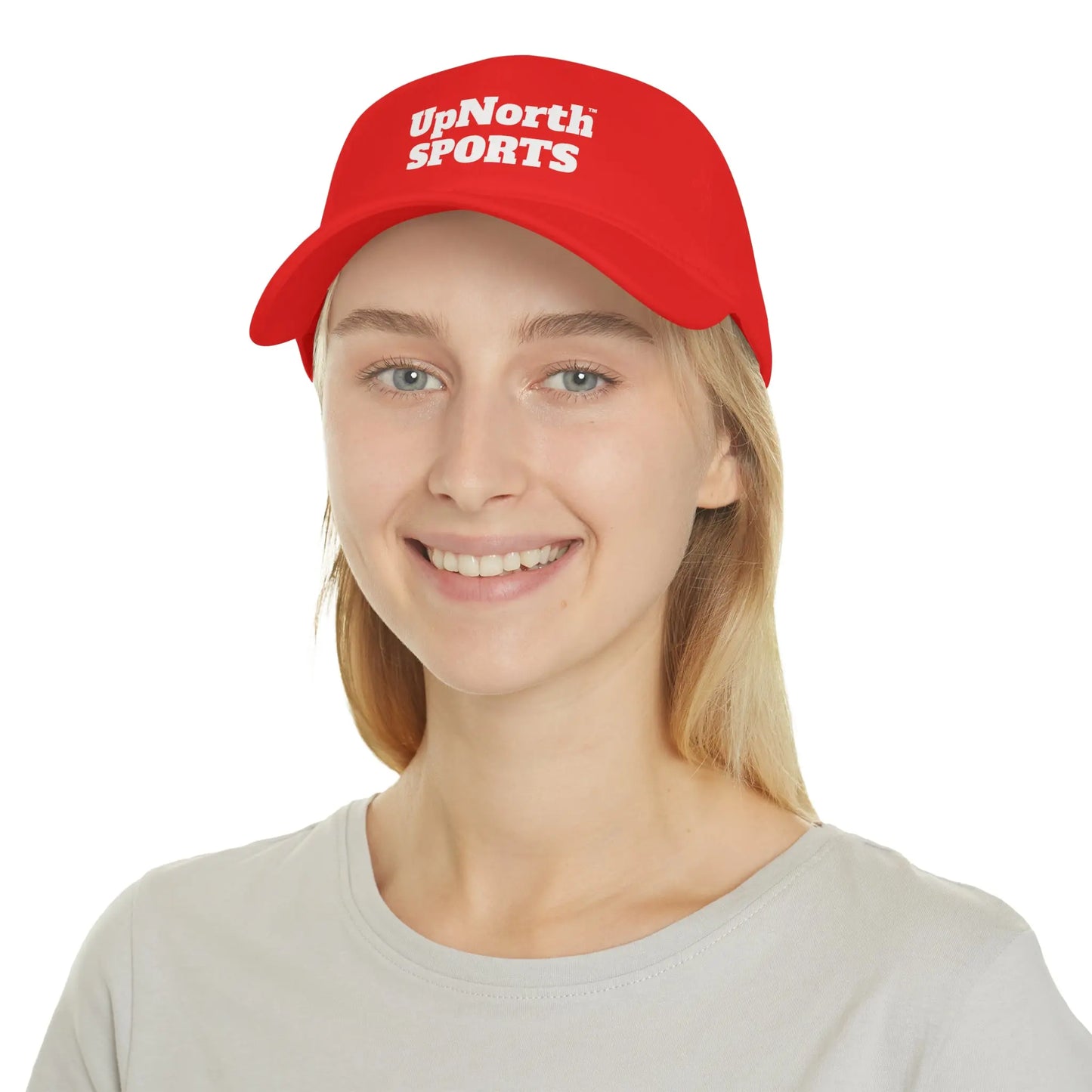 Baseball Cap Danish Edition in red and white Printify
