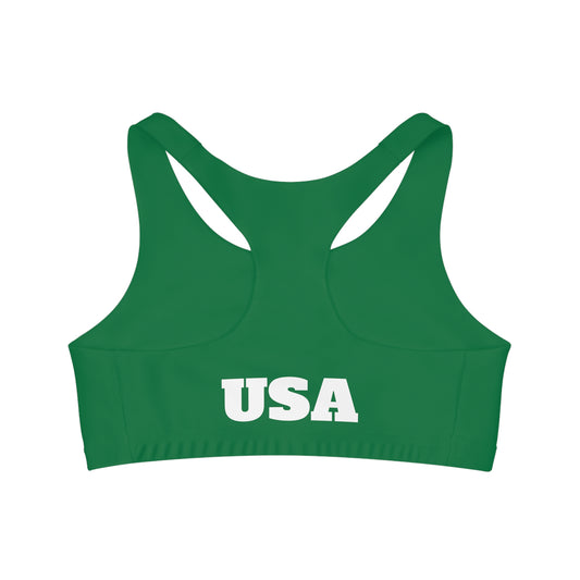 Sports Bra UpNorth white on green