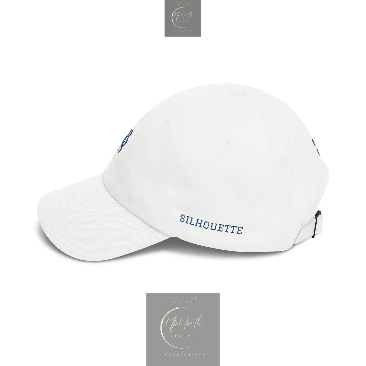White Paparazzi embroidered monogram POS logo on front Royal Classic Cap and PAPARAZZI ORIGINALE on the back & SILHOUETTE on the left side - Paparazzi Original