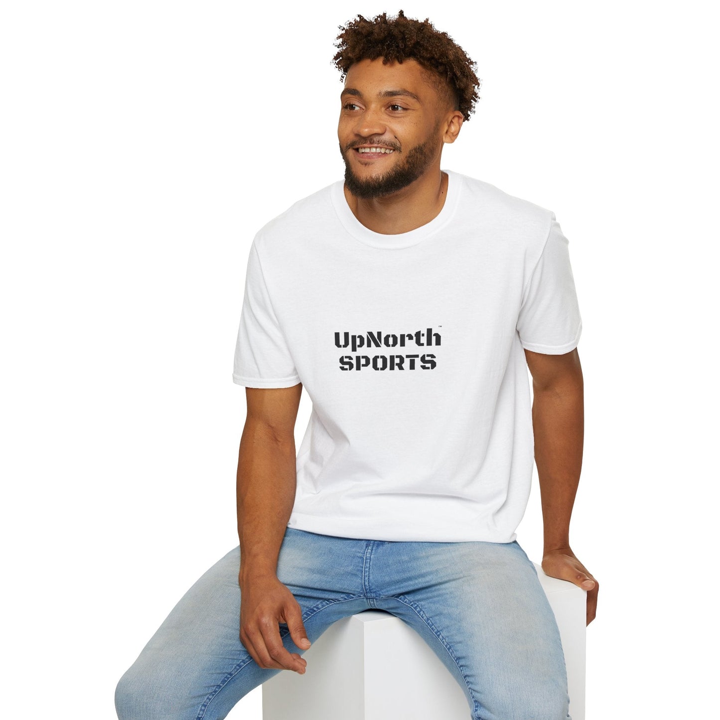 Unisex T-Shirt black on white Printify