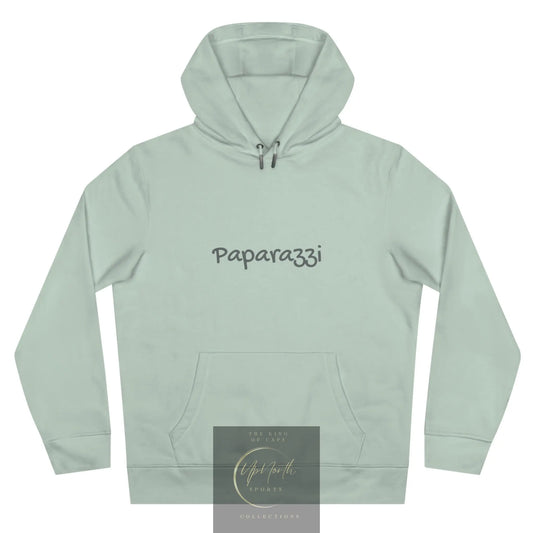 Aqua Green Paparazzi Dark Grey Hoodie front - Paparazzi Original