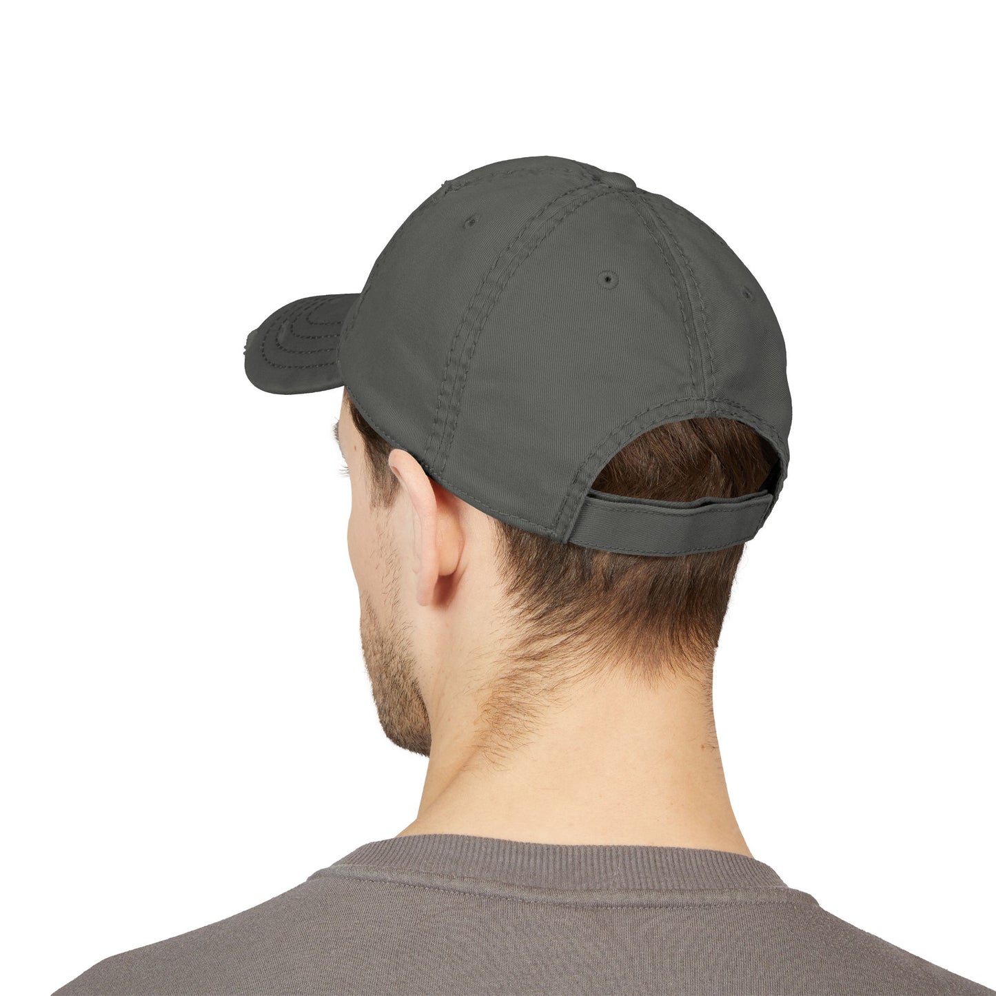 Distressed Baseball Cap Paparazzi Embroidery dark grey with grey