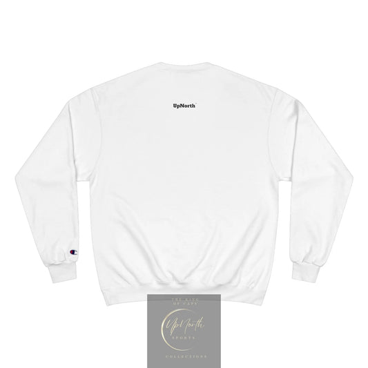 White UpNorth SPORTS Champion Sweatshirt backside - UpNorth SPORTS