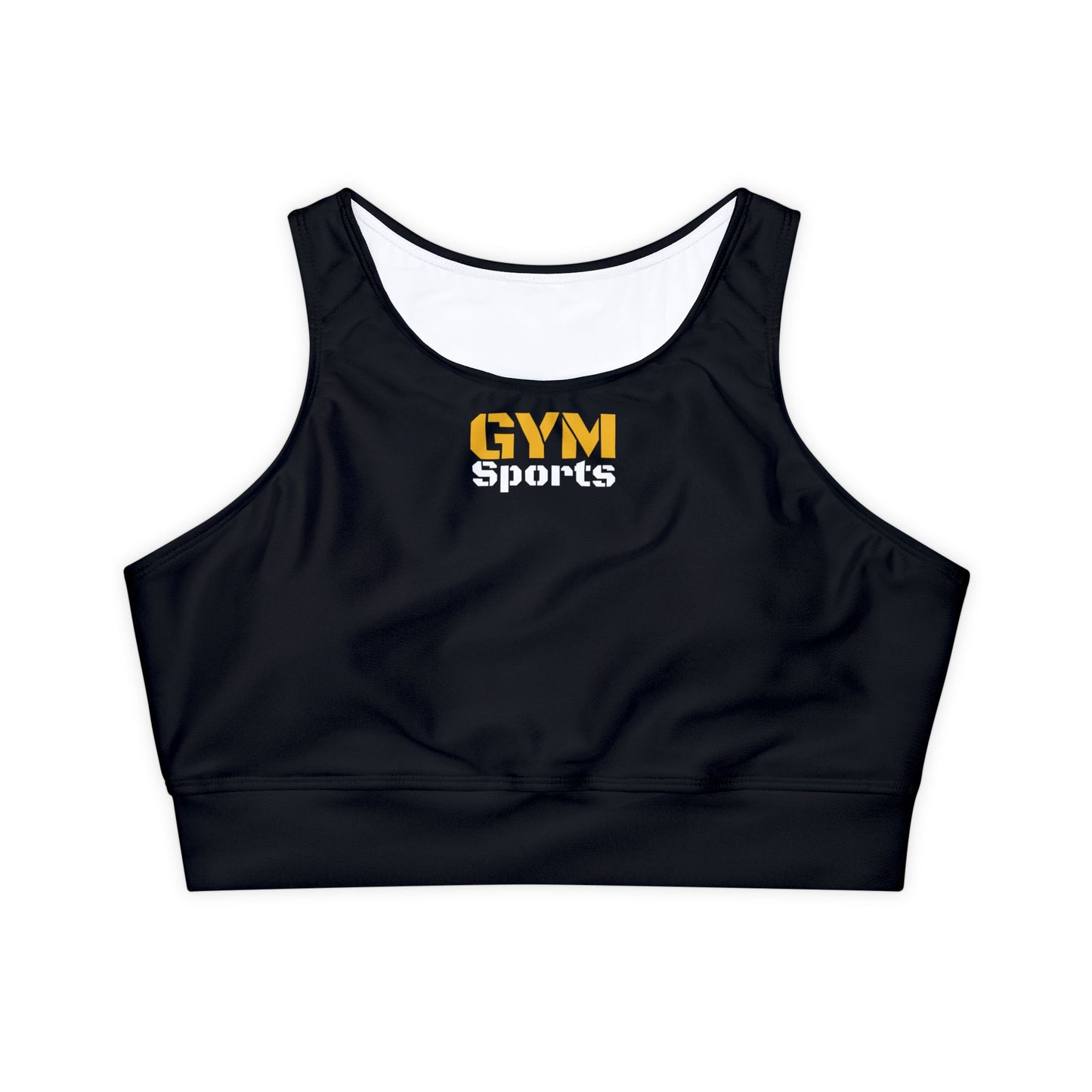 Sports Bra GYM Sports yellow white on black