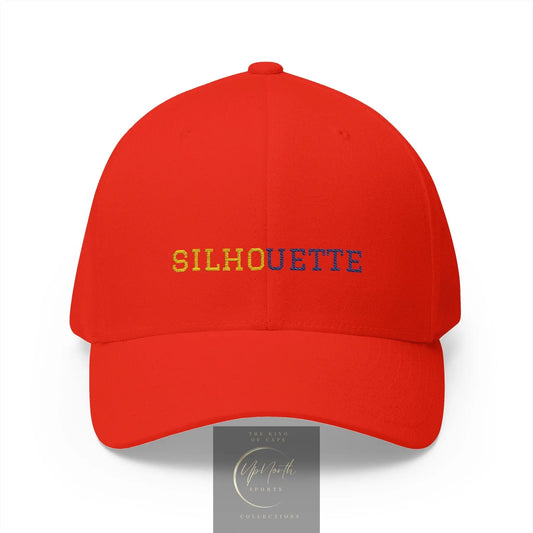 Red Paparazzi Silhouette Closed Back Cap front - Paparazzi Original