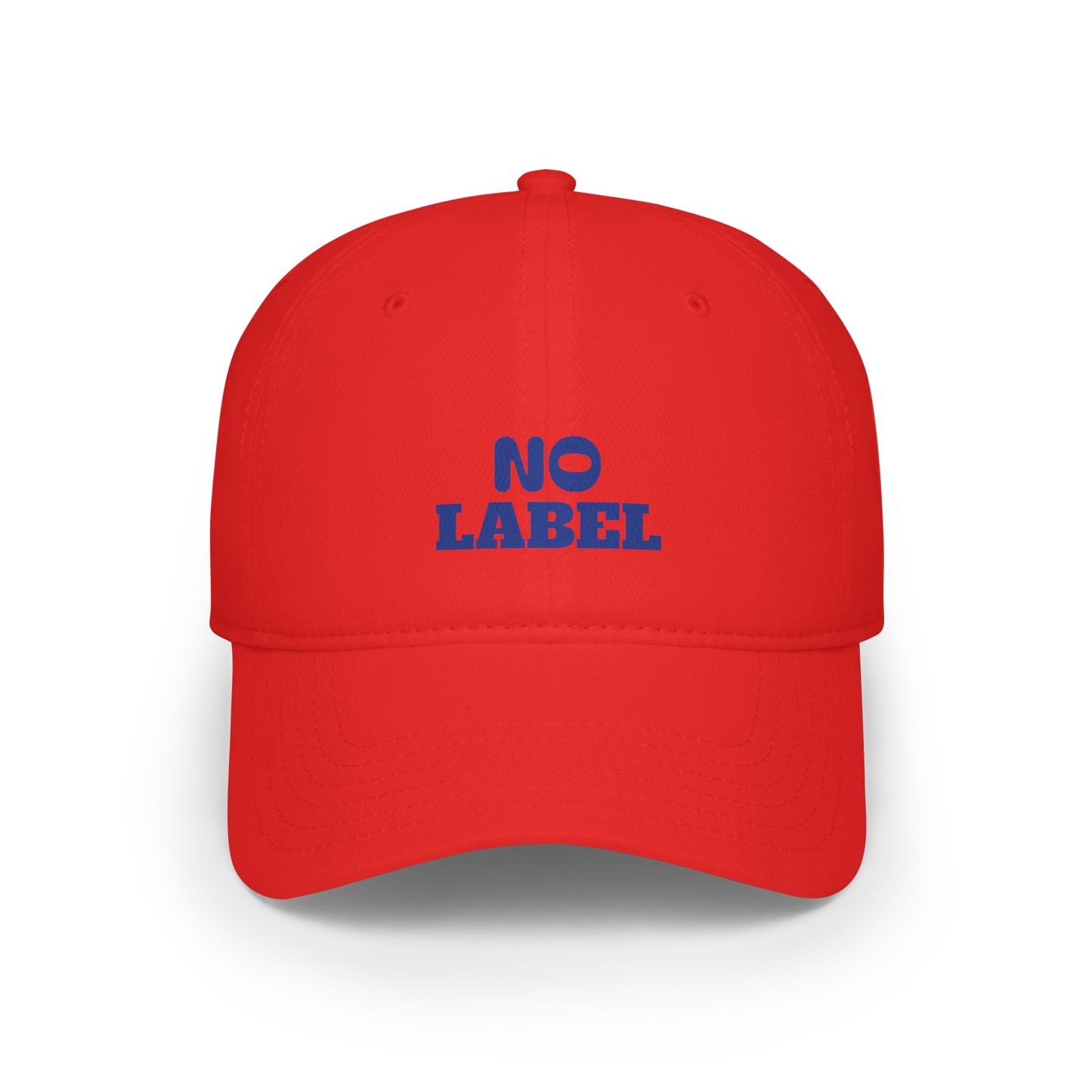 Baseball Cap No Label red and dark blue