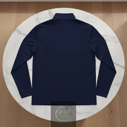 Adidas® MONACO Navy Quarter-Zip Pullover backside- UpNorth SPORTS