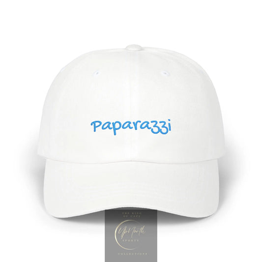 White Paparazzi Aqua Classic Cap front - Paparazzi Original
