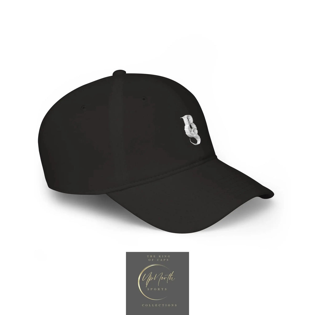 A black baseball cap with 'POS' logo embroidered on the front - Paparazzi Original