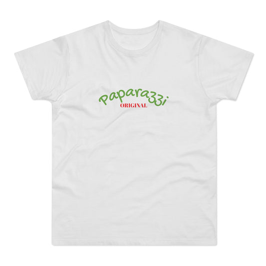 Paparazzi Men T-shirt white with light green and red Printify