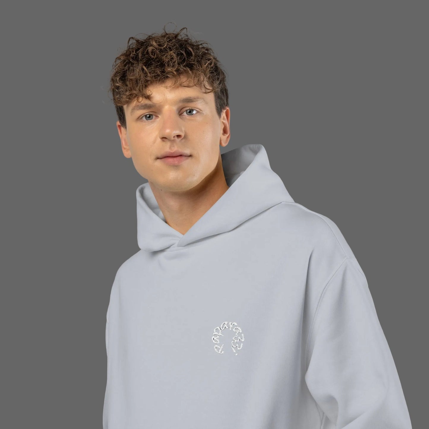 Paparazzi Comfort Luxury Hoodie in Powder with white front logo
