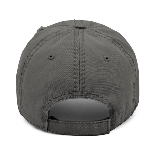 Distressed Baseball Cap Paparazzi Embroidery dark grey with grey Printify