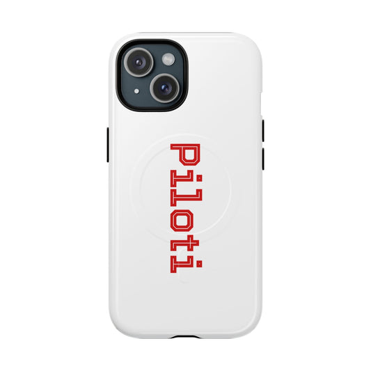 Tough Magnetic iPhone Cases Piloti in white Printify