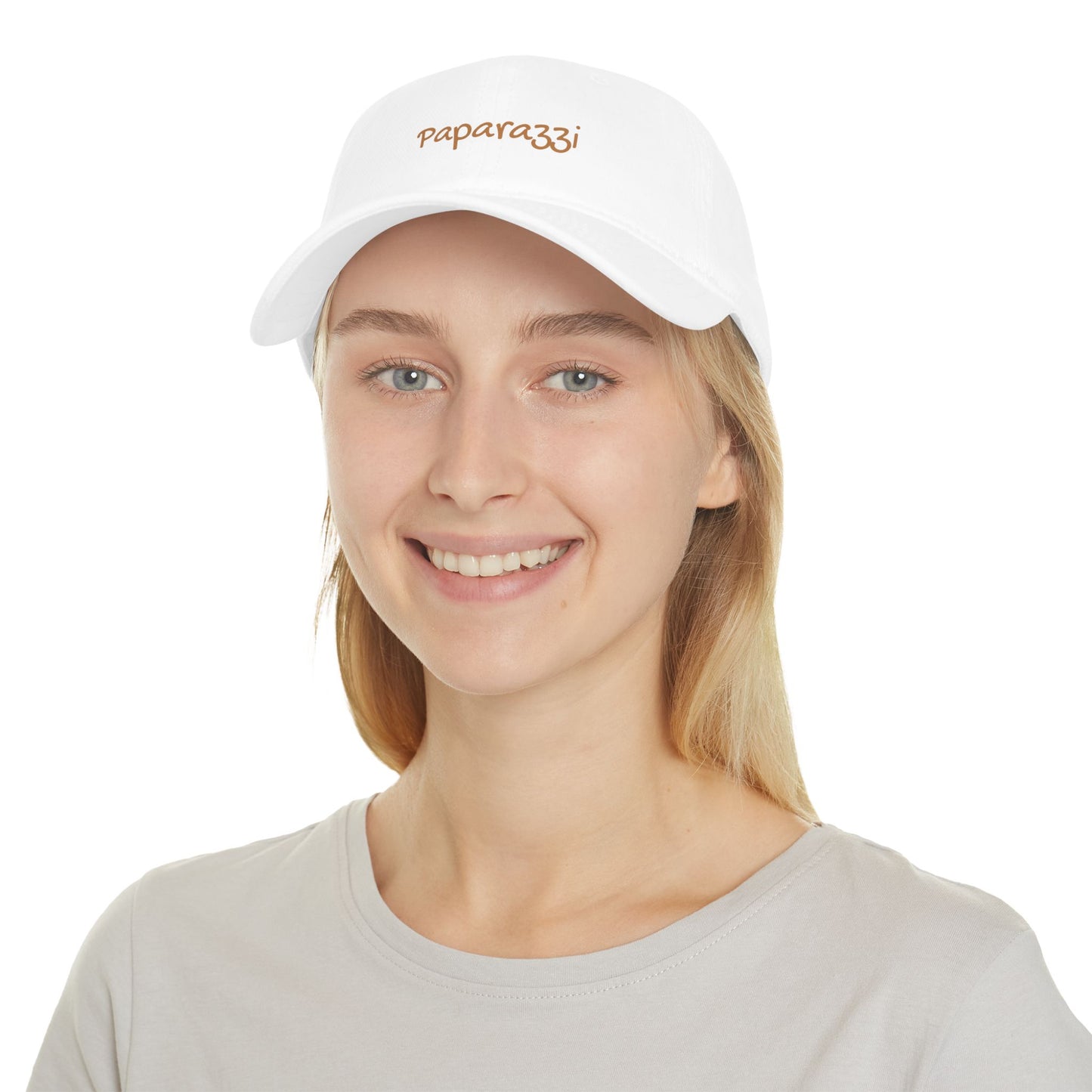 Baseball Cap Paparazzi white and light brown