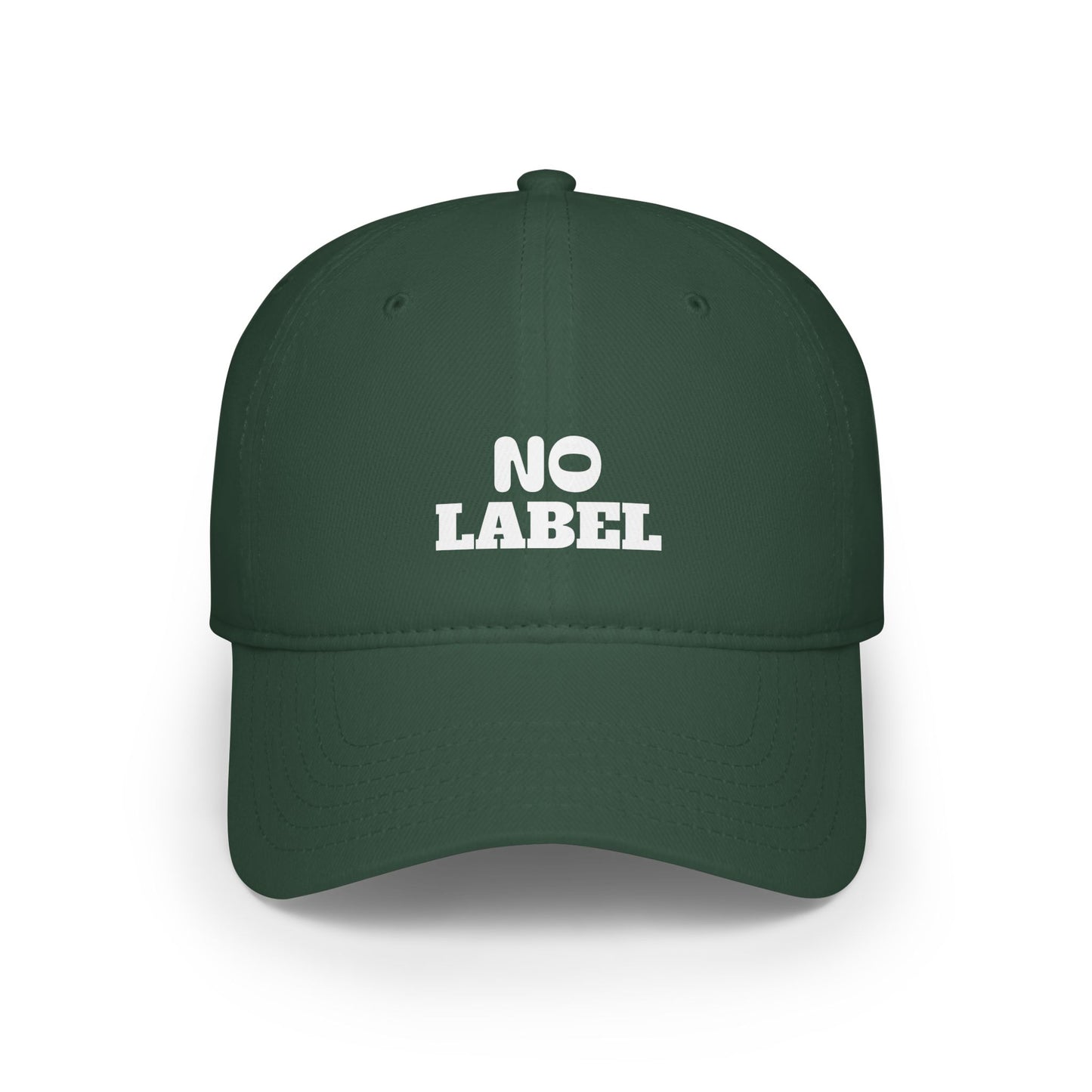 Baseball Cap No Label dark green and white