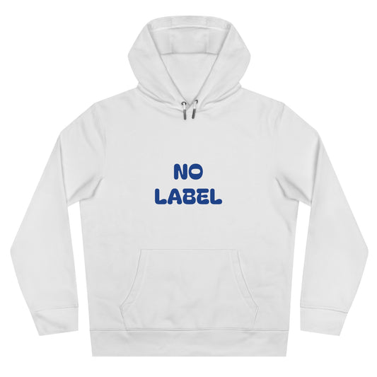 No Label Navy on White Hoodie Printify