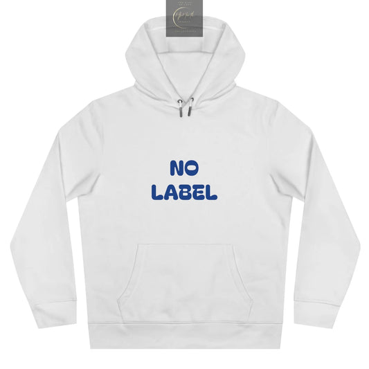 No Label Navy on White Hoodie Printify
