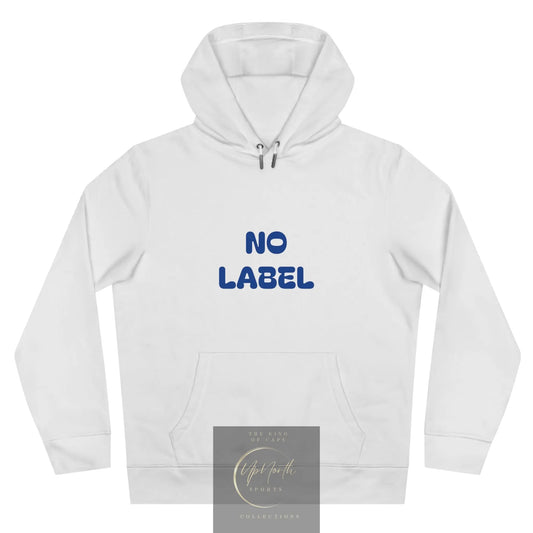 No Label Navy on White Hoodie front - UpNorth SPORTS