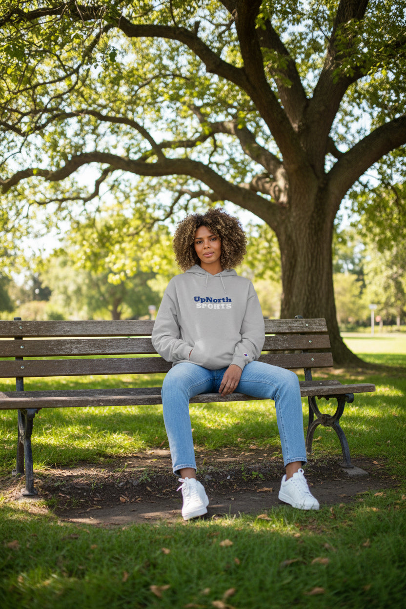 Woman model wearing a Champion Hoodie Norway Special Edition - UpNorth SPORTS