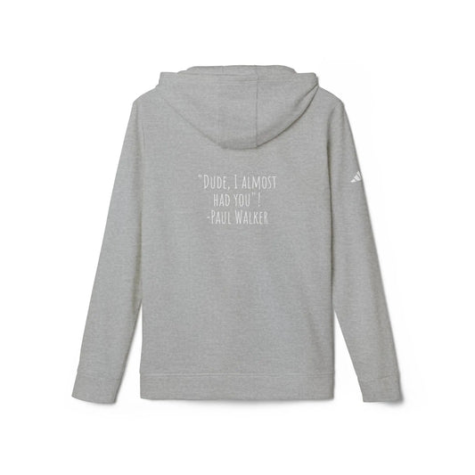 Grey Heather Premium MEGASports Adidas Hoodie Printify