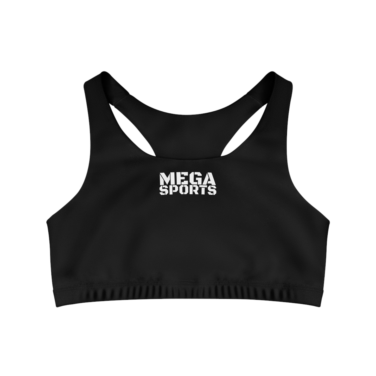Sports Bra MEGA Sports white on black