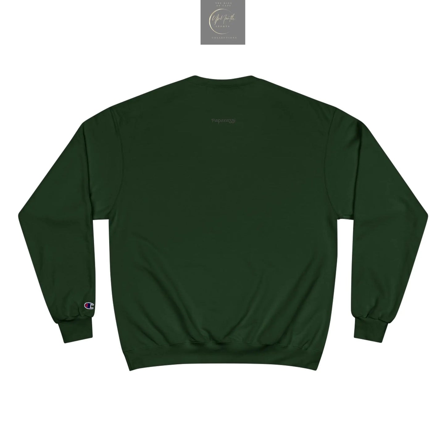 Black Dark Green Paparazzi Champion Sweatshirt Printify