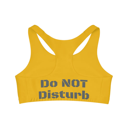 Sports Bra MEGA Sports dark gray on yellow