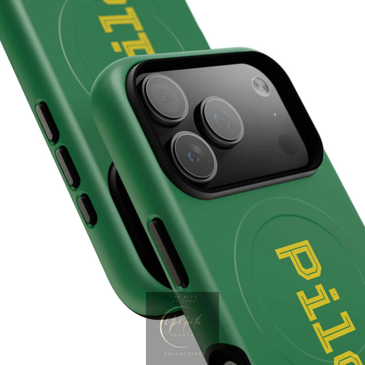 MagSafe iPhone case Piloti darkgreen with yellow - UpNorth SPORTS