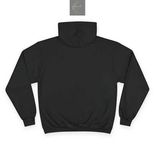 Black UpNorth Sports White Champion Hoodie backside - UpNorth SPORTS