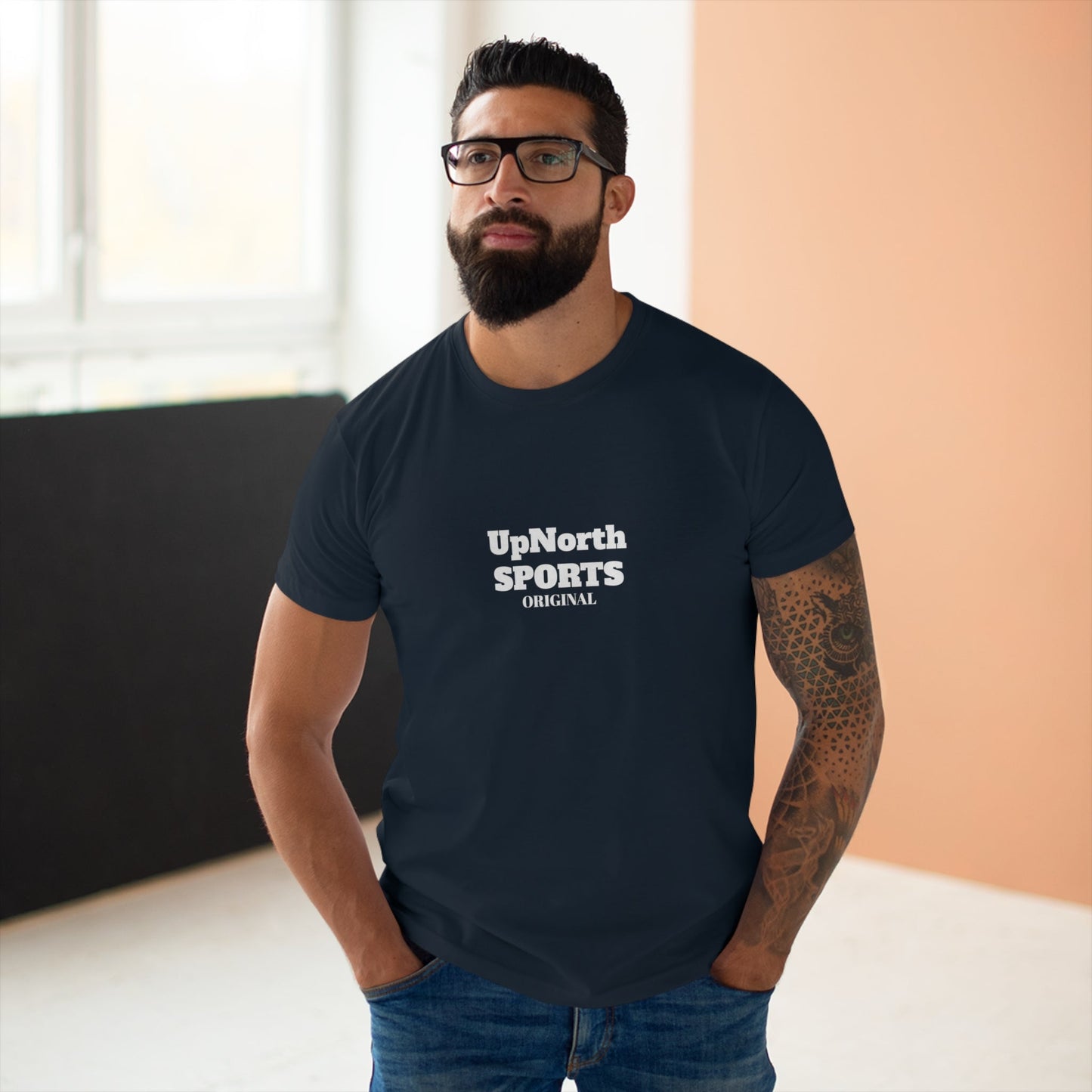 Men T-shirt UpNorth SPORTS navy with Vin Diesel tribute Printify