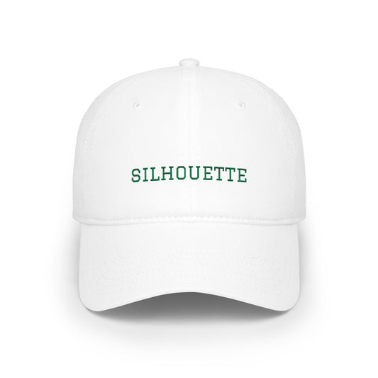 White Paparazzi Silhouette Dark Green Baseball Cap front - Paparazzi Original