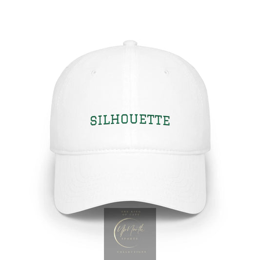 White Paparazzi Silhouette Dark Green Baseball Cap front - Paparazzi Original
