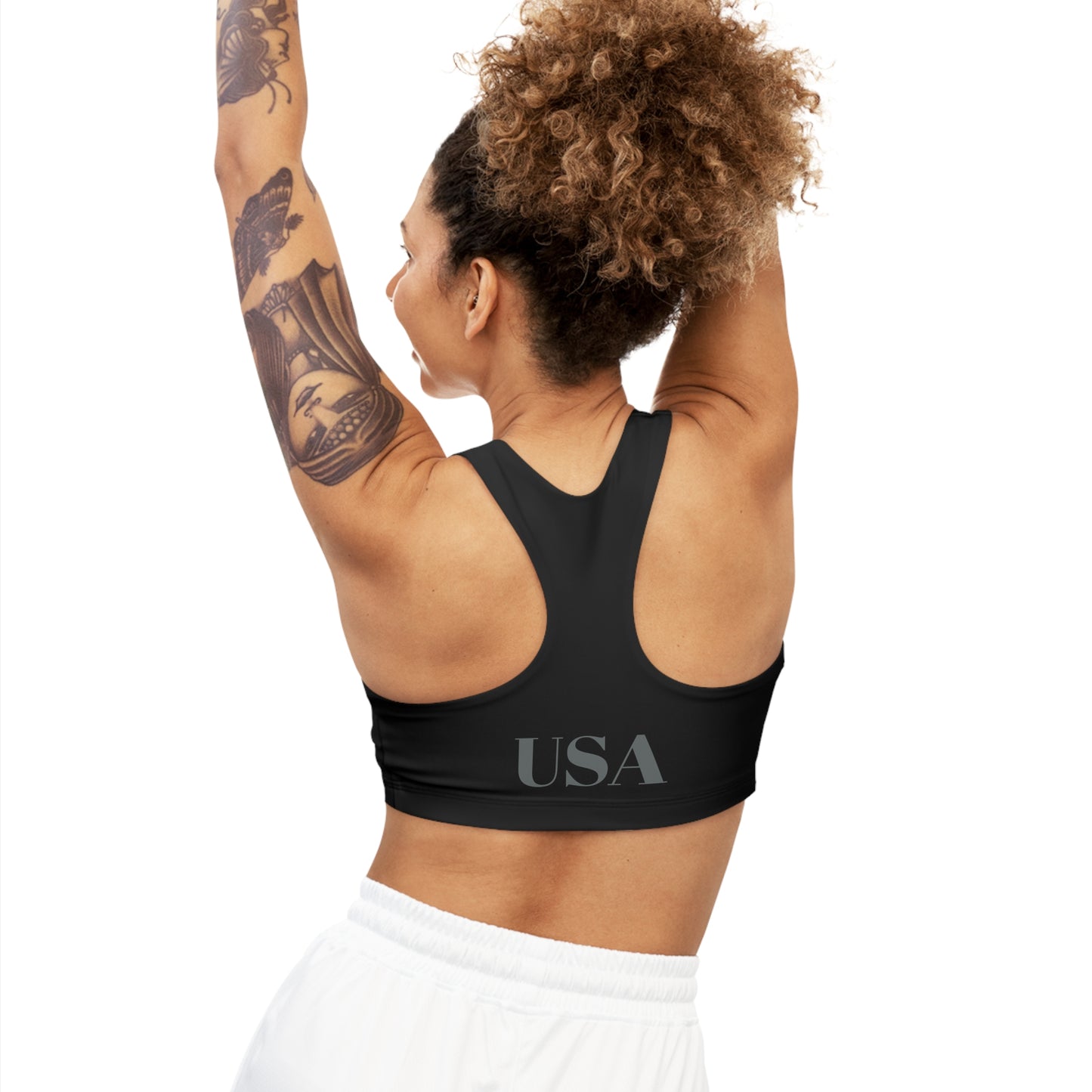 Sports Bra Paparazzi dark gray on black