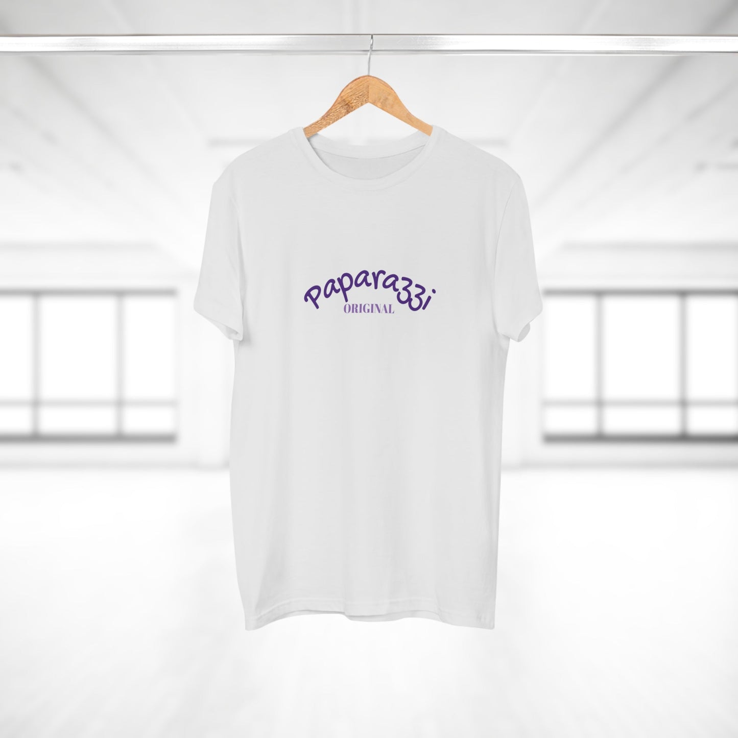 Paparazzi Men T-shirt white with purple and pink Printify