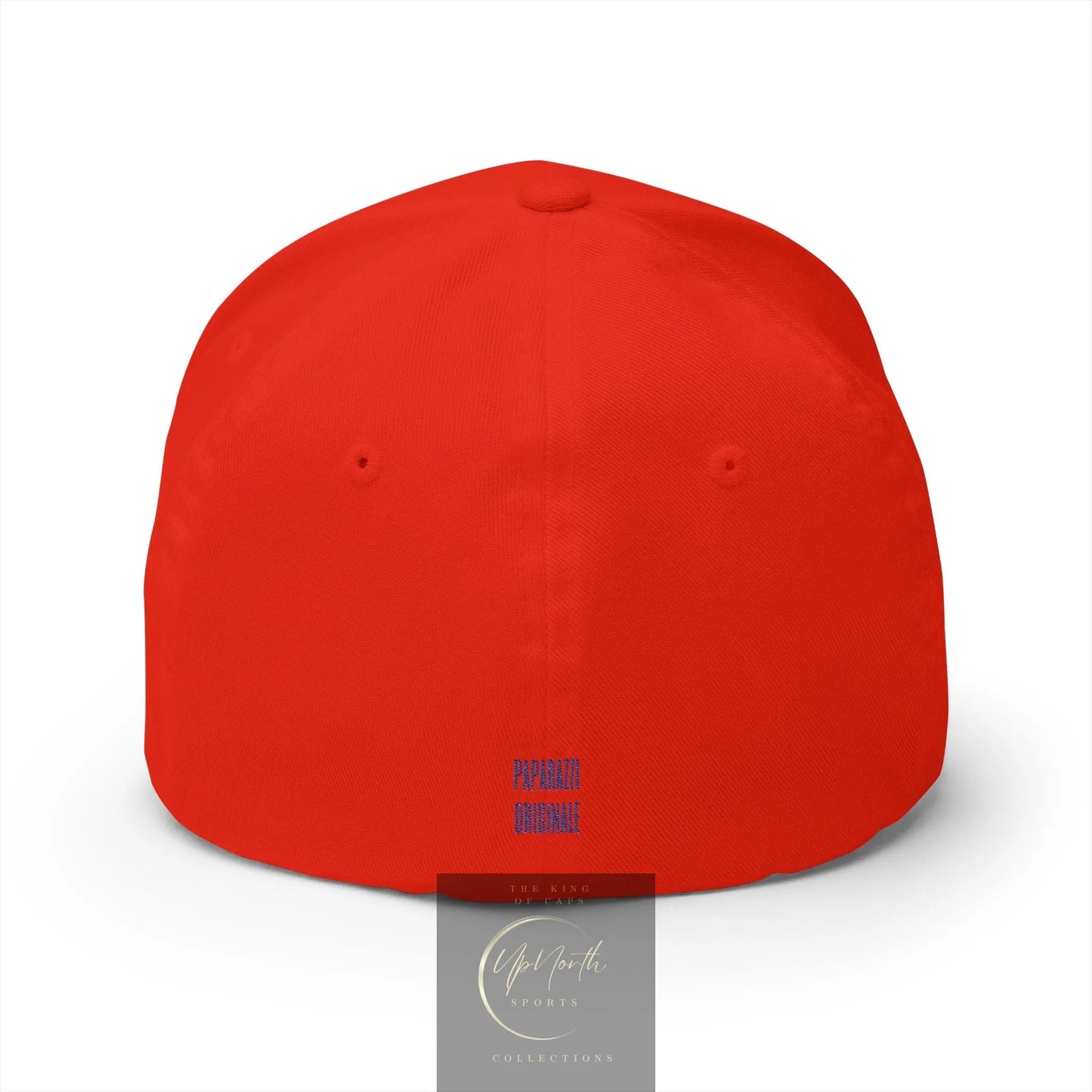 Red Paparazzi Silhouette Closed Back Cap backside - Paparazzi Original