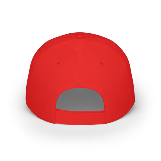 Baseball Cap No Label red on red Printify