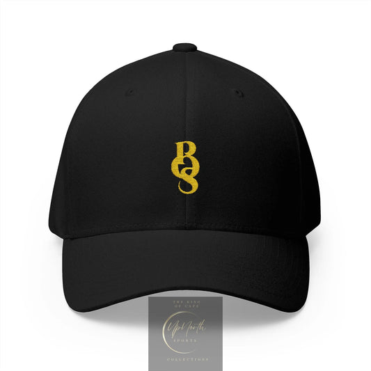 Black POS Gold Logo Closed Back Cap front - Paparazzi Original