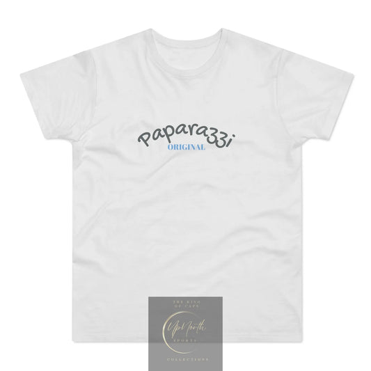 Paparazzi Men T-shirt white with dark grey and light blue - UpNorth SPORTS