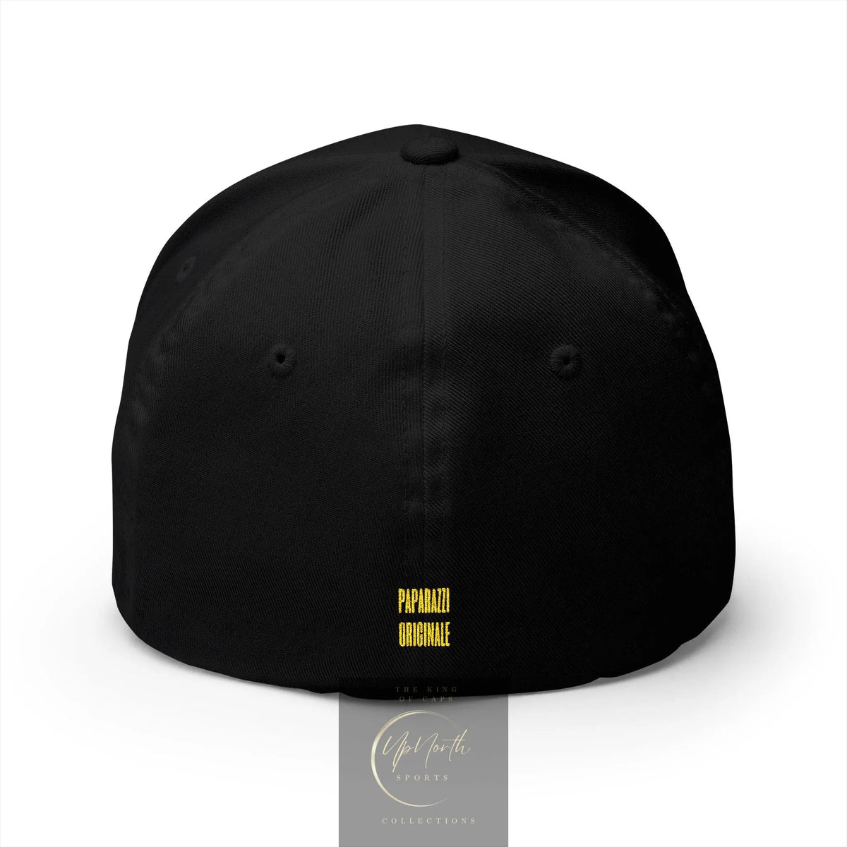 Black POS Gold Logo Closed Back Cap backside - Paparazzi Original