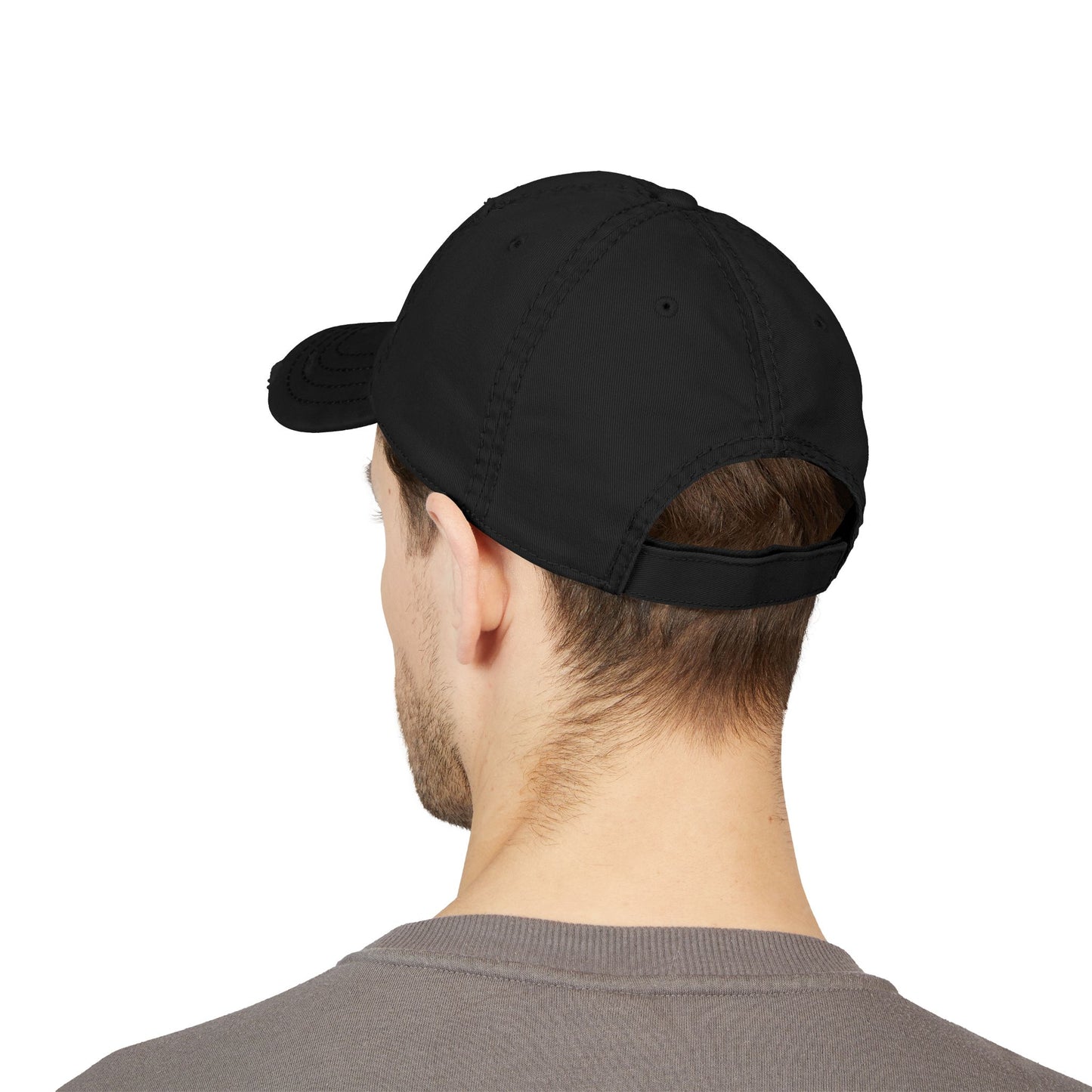 Distressed Baseball Cap Paparazzi Embroidery black with grey