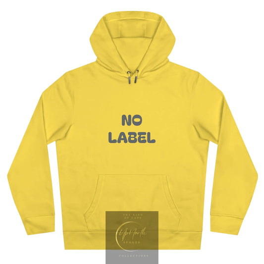 No Label Darkgrey on Yellow Hoodie front - UpNorth SPORTS