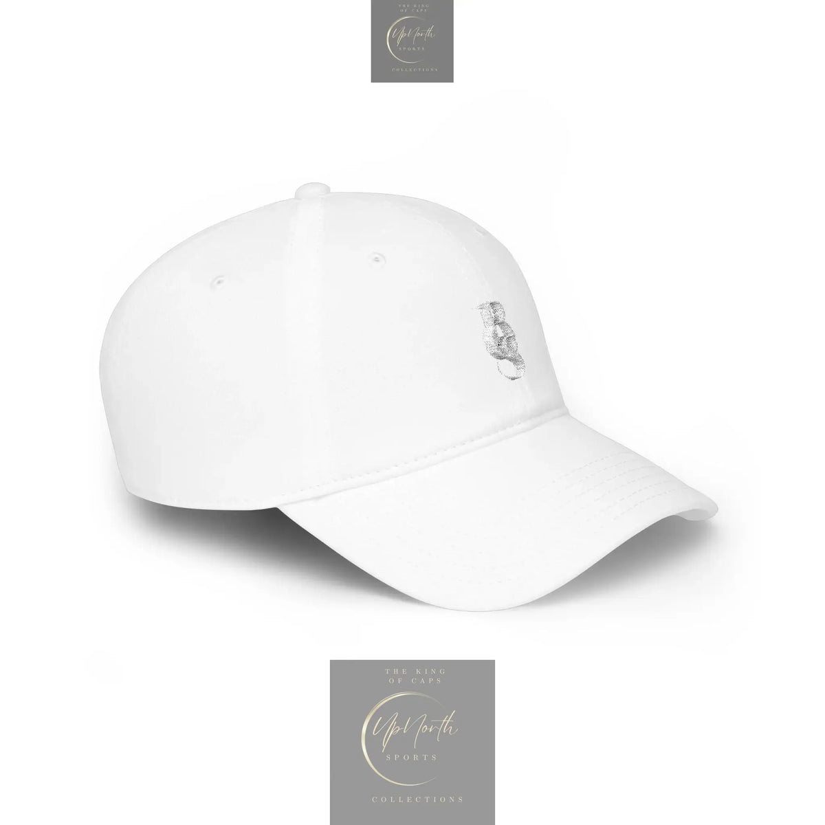 White embroidery 'POS' in front of this Paparazzi White Baseball Cap - Paparazzi Original